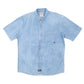 Mens Blue Dickies Denim Workwear Short Sleeve Shirt
