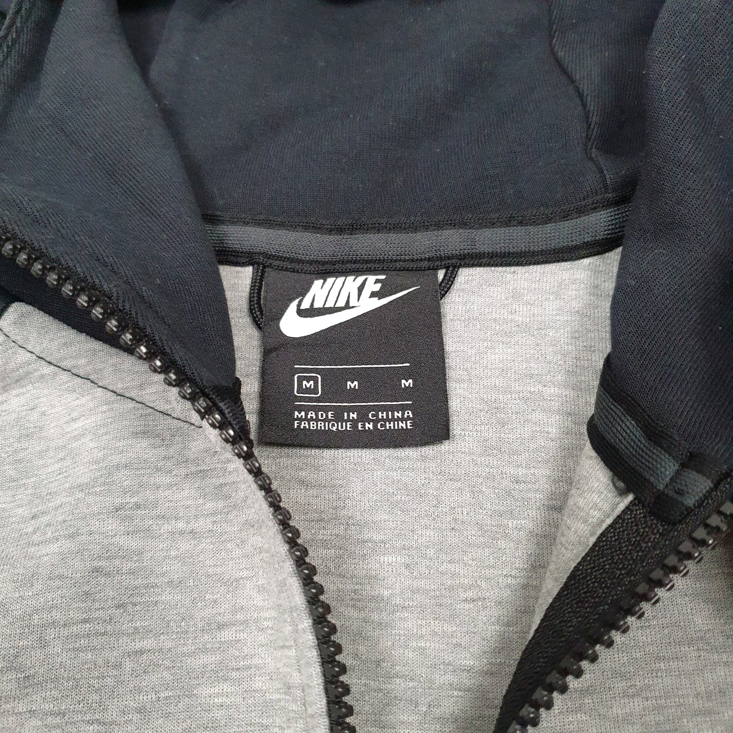 Mens Grey Nike Hoodie Full Zip Jumper