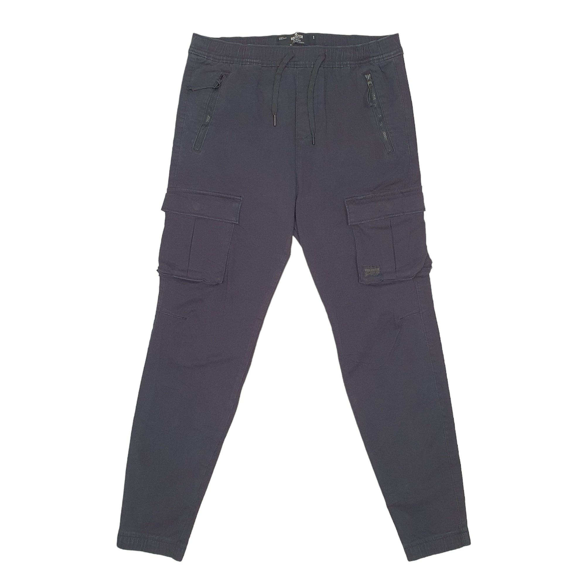 Mens Black Hollister Combat Pants Cargo Trousers