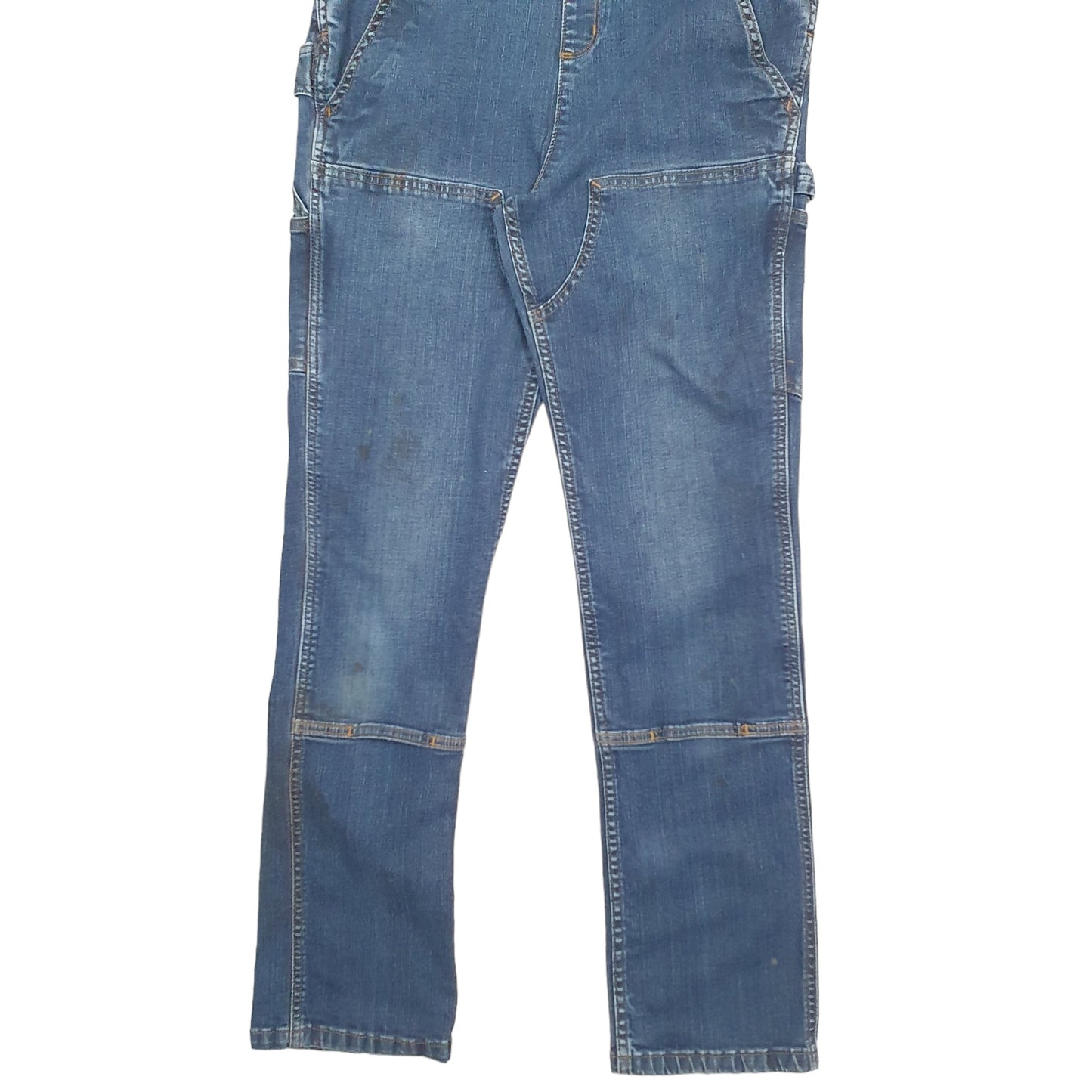 Womens Blue Carhartt Denim Jeans Workwear Bib Overalls Dungaree Trousers