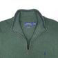 Mens Green Polo Ralph Lauren Pima Quarter Zip Jumper