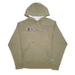 Mens Khaki Champion Spellout Hoodie Jumper