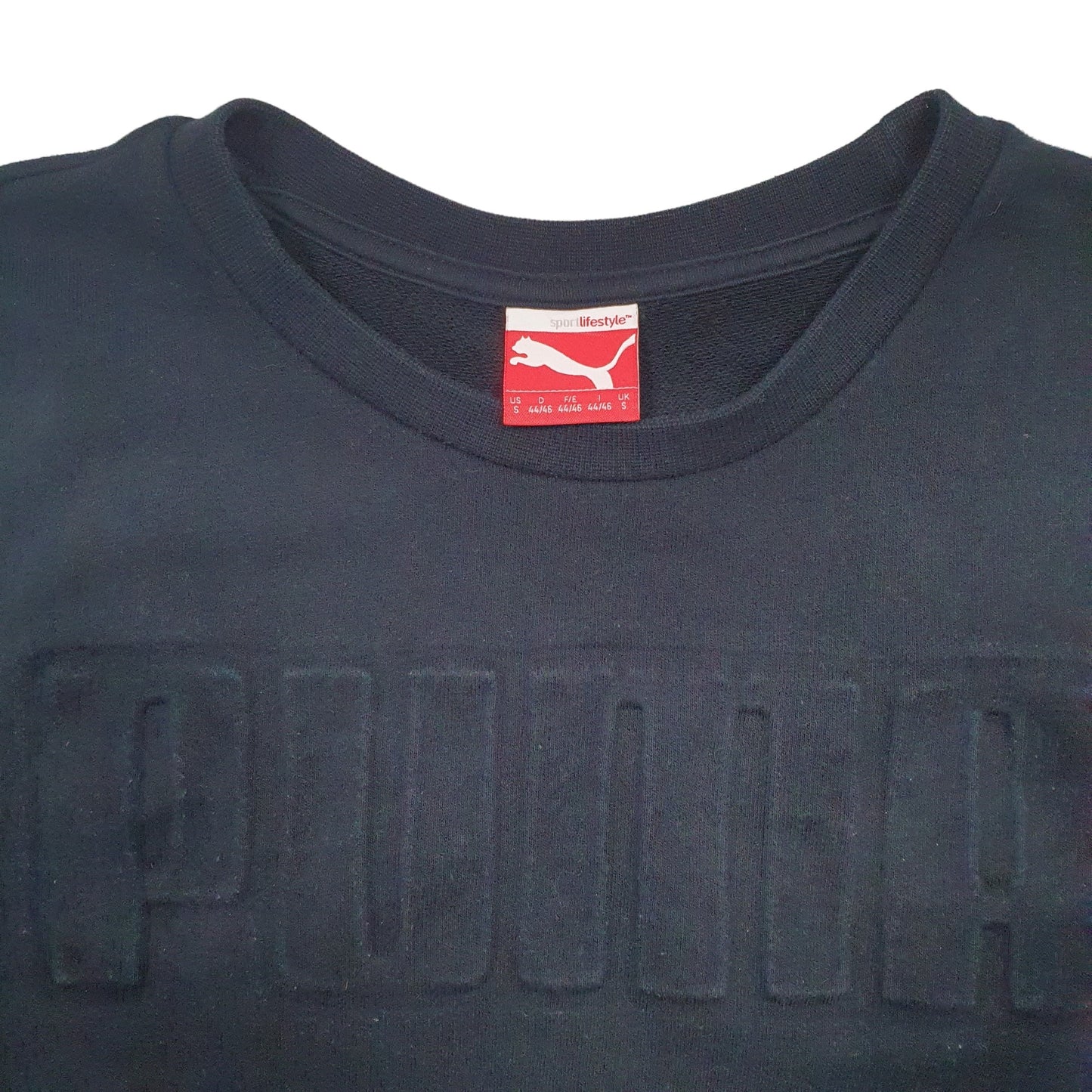 Mens Black Puma  Crewneck Jumper