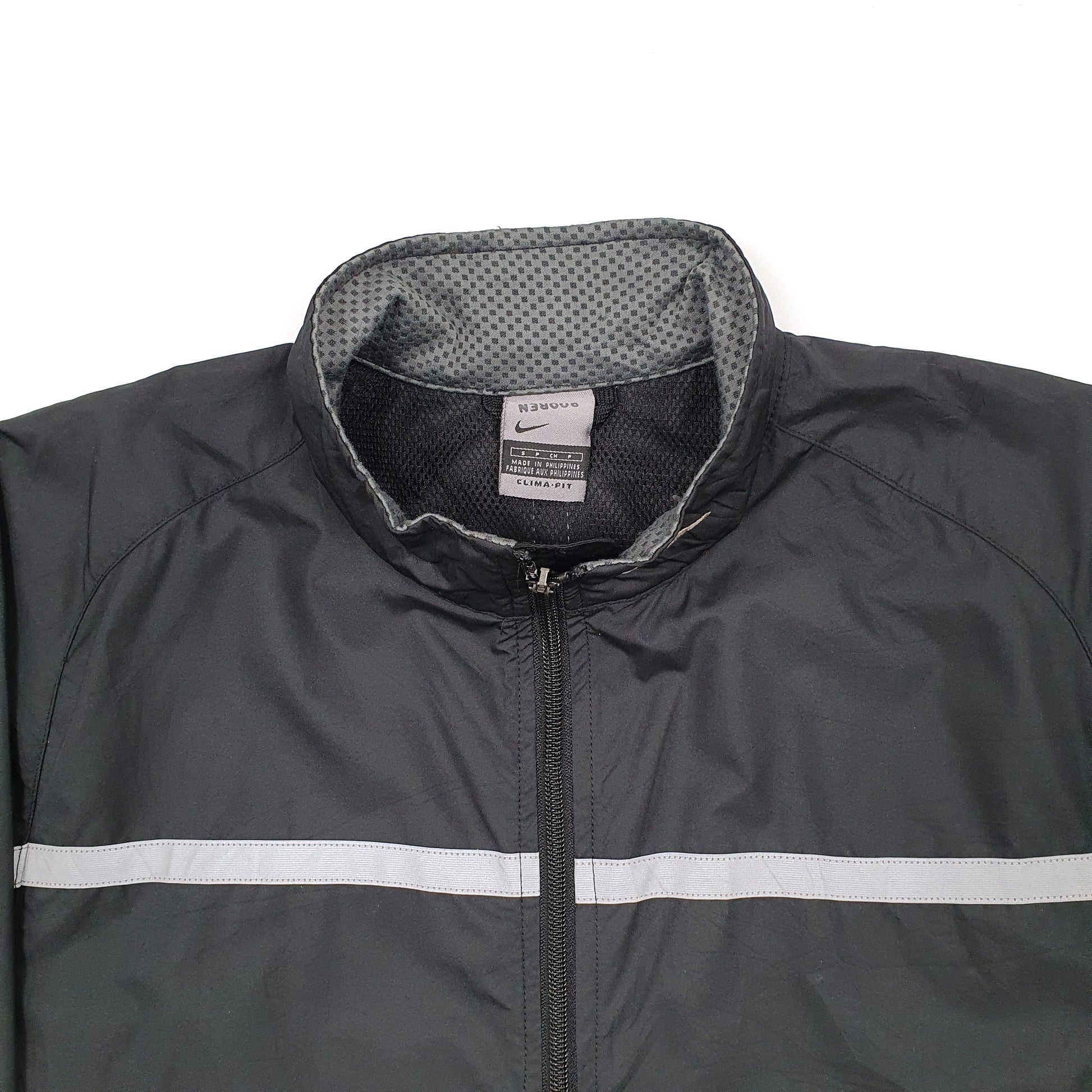 Mens Black Nike Climafit Running Hi Vis Sport Track Top Coat