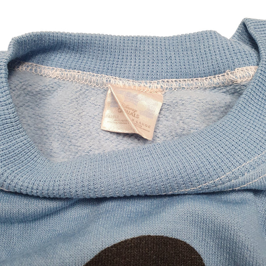 Mens Blue Disney Vintage Mickey Mouse Raglan Sleeve Crewneck Jumper