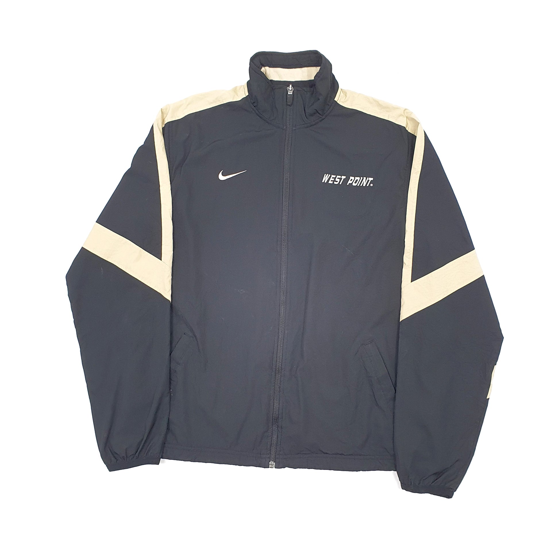 Womens Black Nike Team Storm Fit West Point USA College Track Top Coat