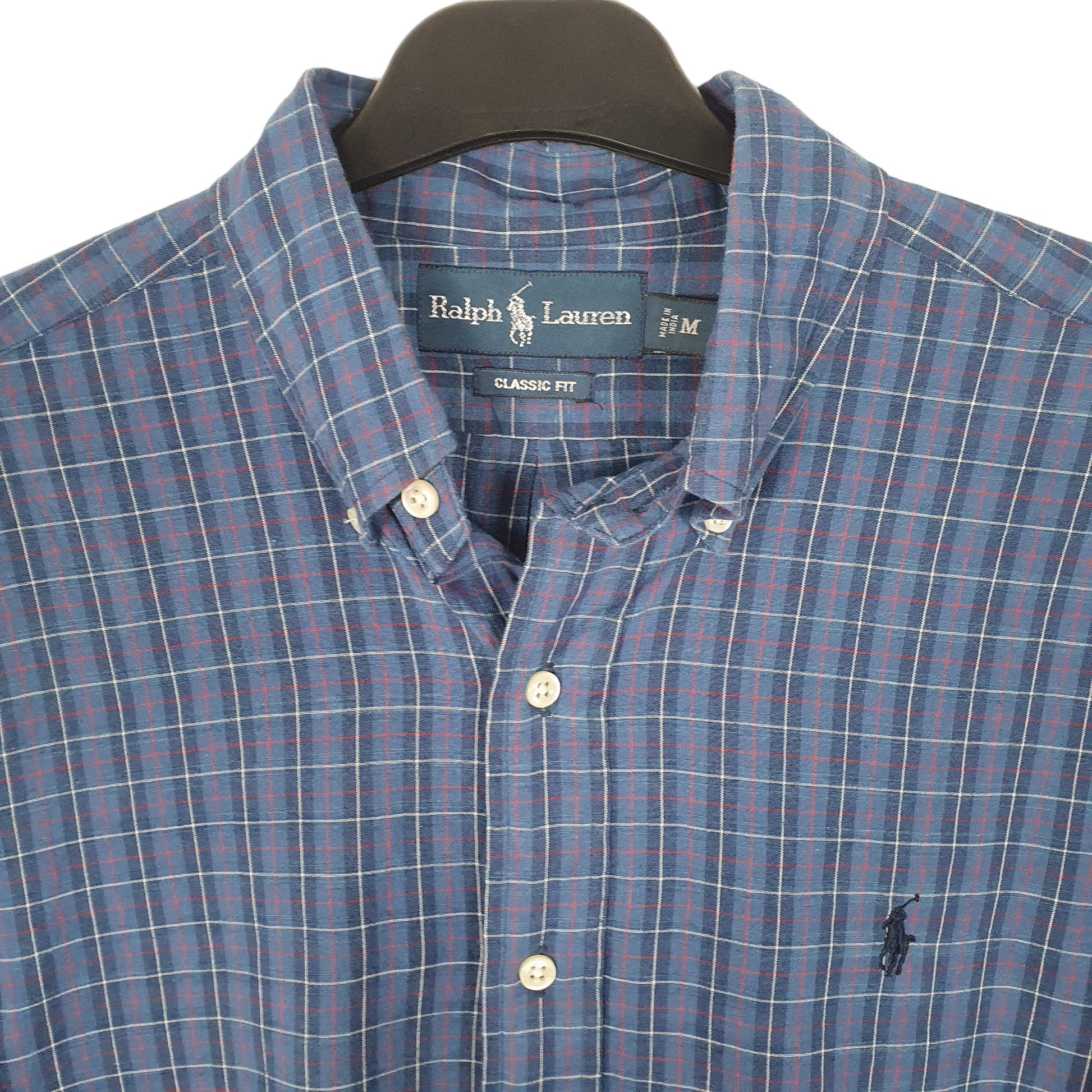 Ralph Lauren Short Sleeve Classic Fit Check Shirt Blue