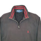 Mens Black Polo Ralph Lauren  Quarter Zip Jumper