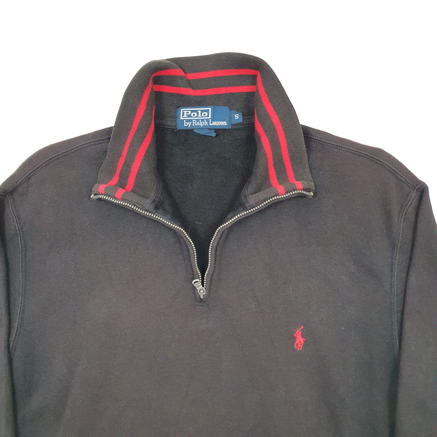 Mens Black Polo Ralph Lauren  Quarter Zip Jumper