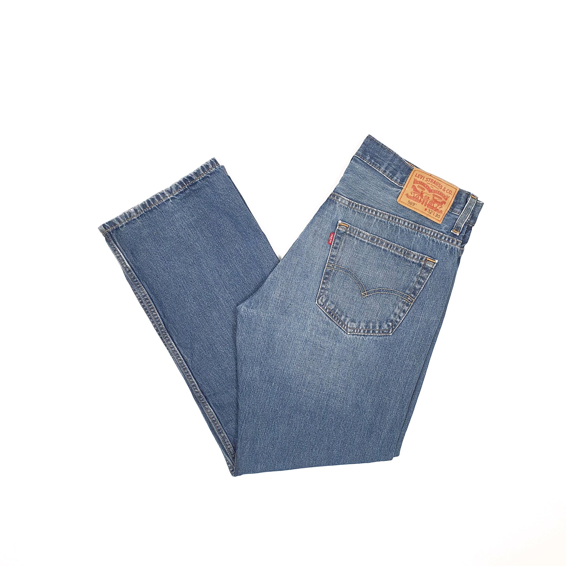 Levis 569 Loose Fit Jeans W34 L29 Blue