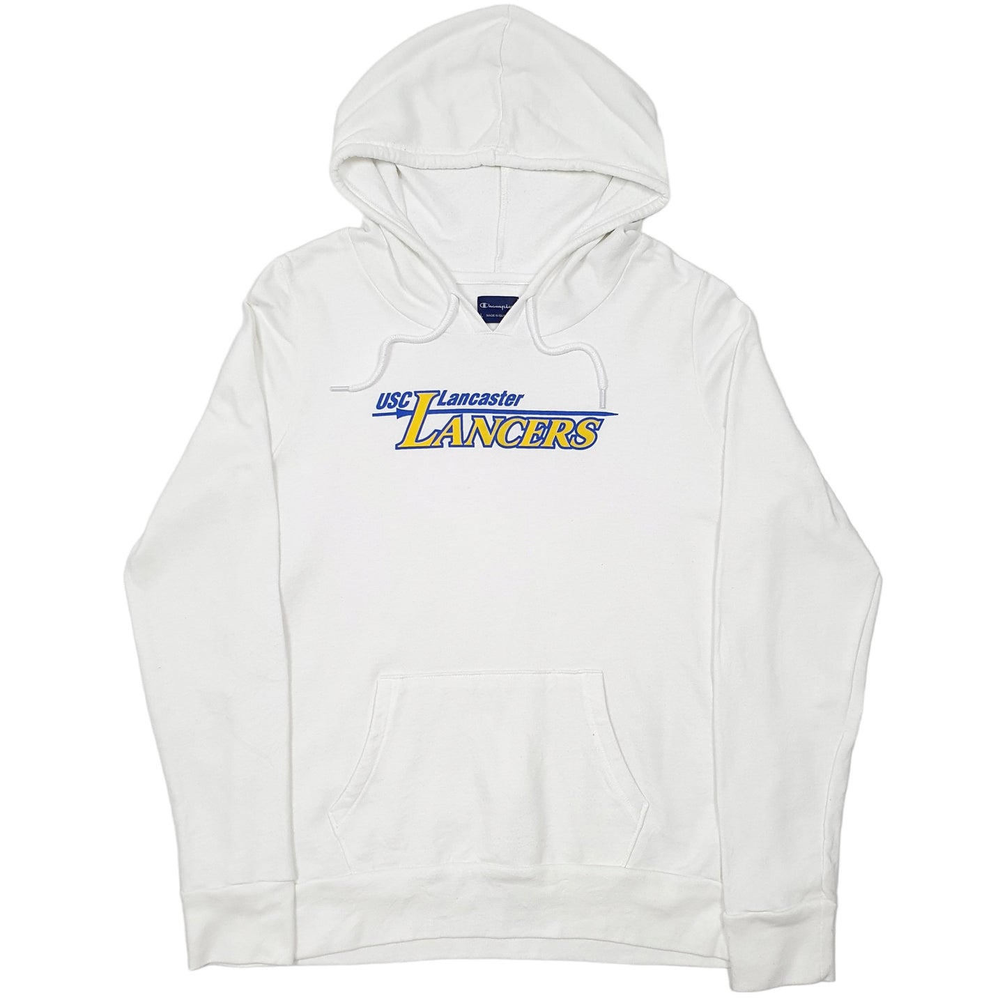 Womens White Champion USC Lacaster Lancers Hoodie Jumper