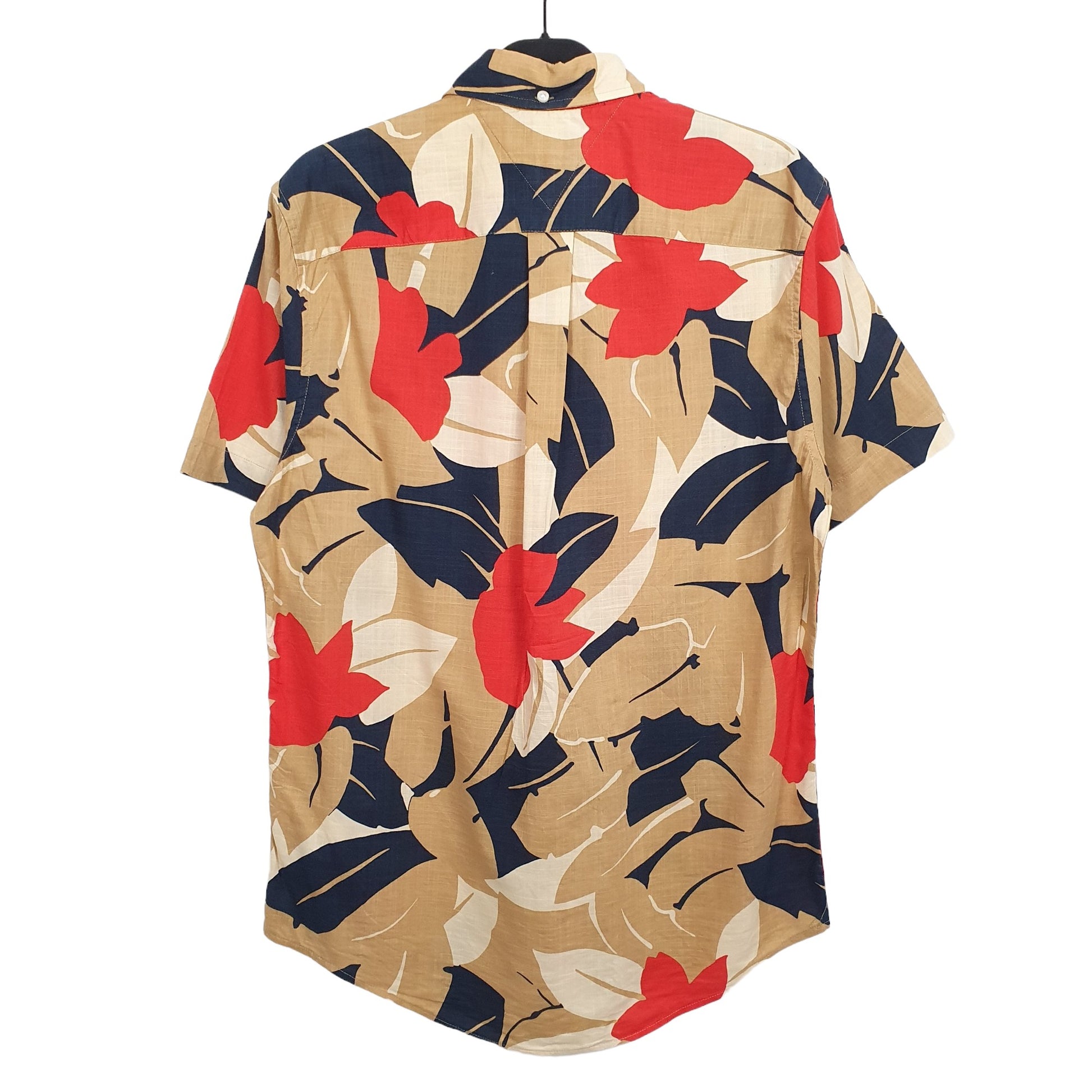 Tommy Hilfiger Pattern Leaves Short Sleeve Regular Fit Shirt Brown