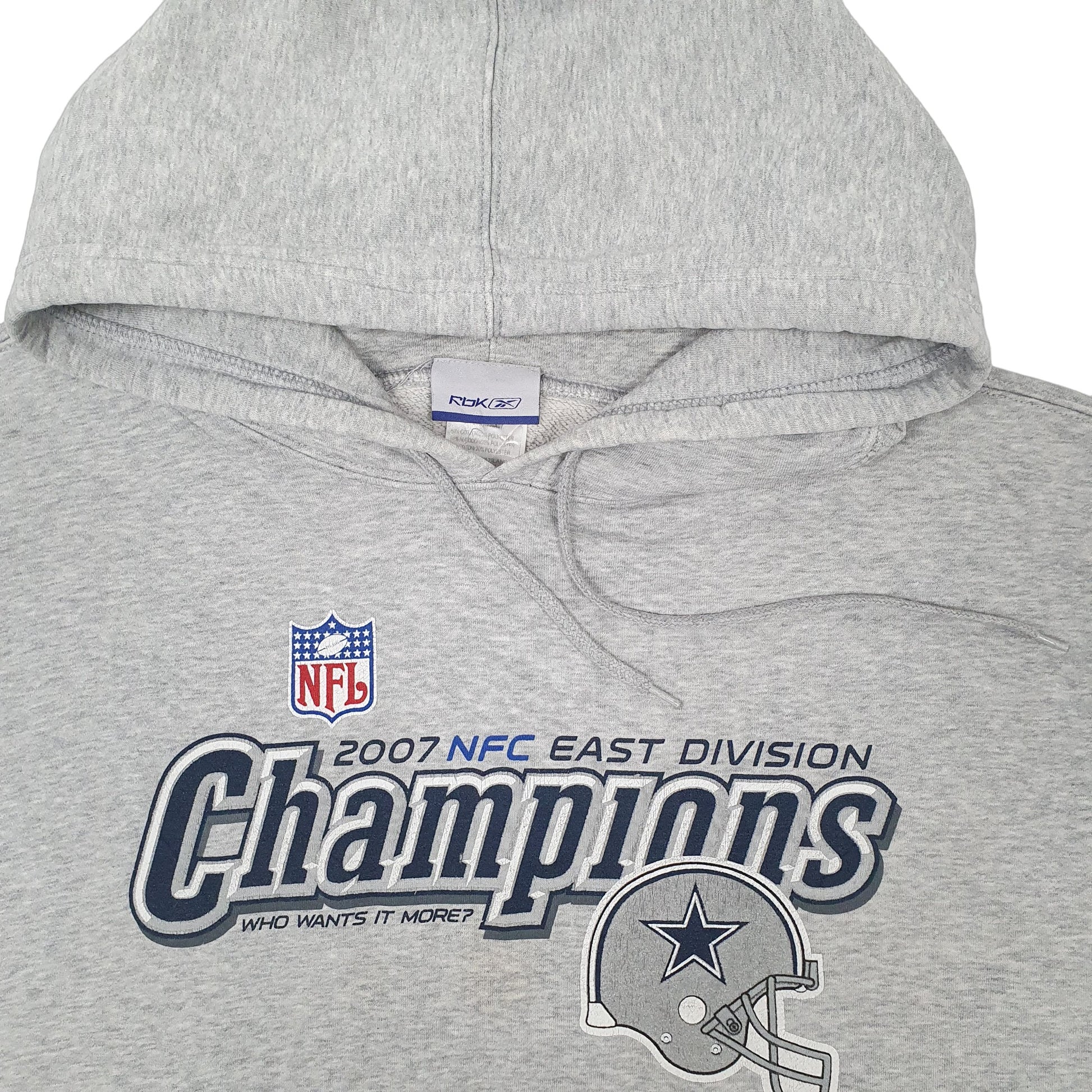 Mens Grey Reebok NFL Superbowl Champions 2007 Hoodie Jumper