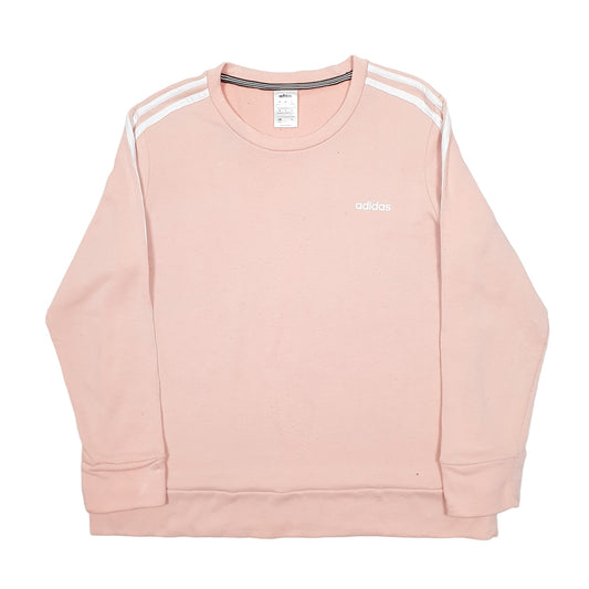 Womens Peach Adidas  Crewneck Jumper