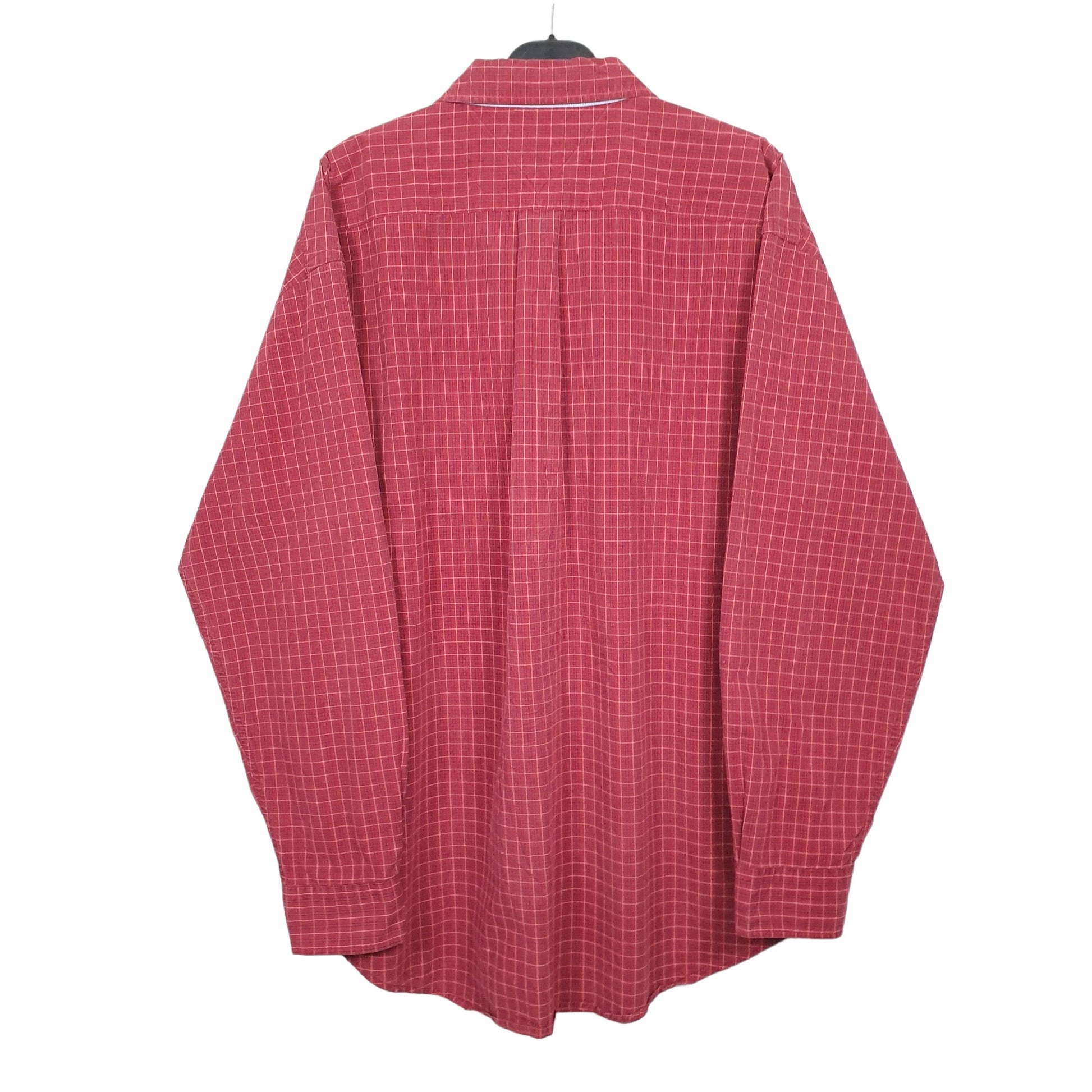 Tommy Hilfiger Long Sleeve Regular Fit Check Shirt Red