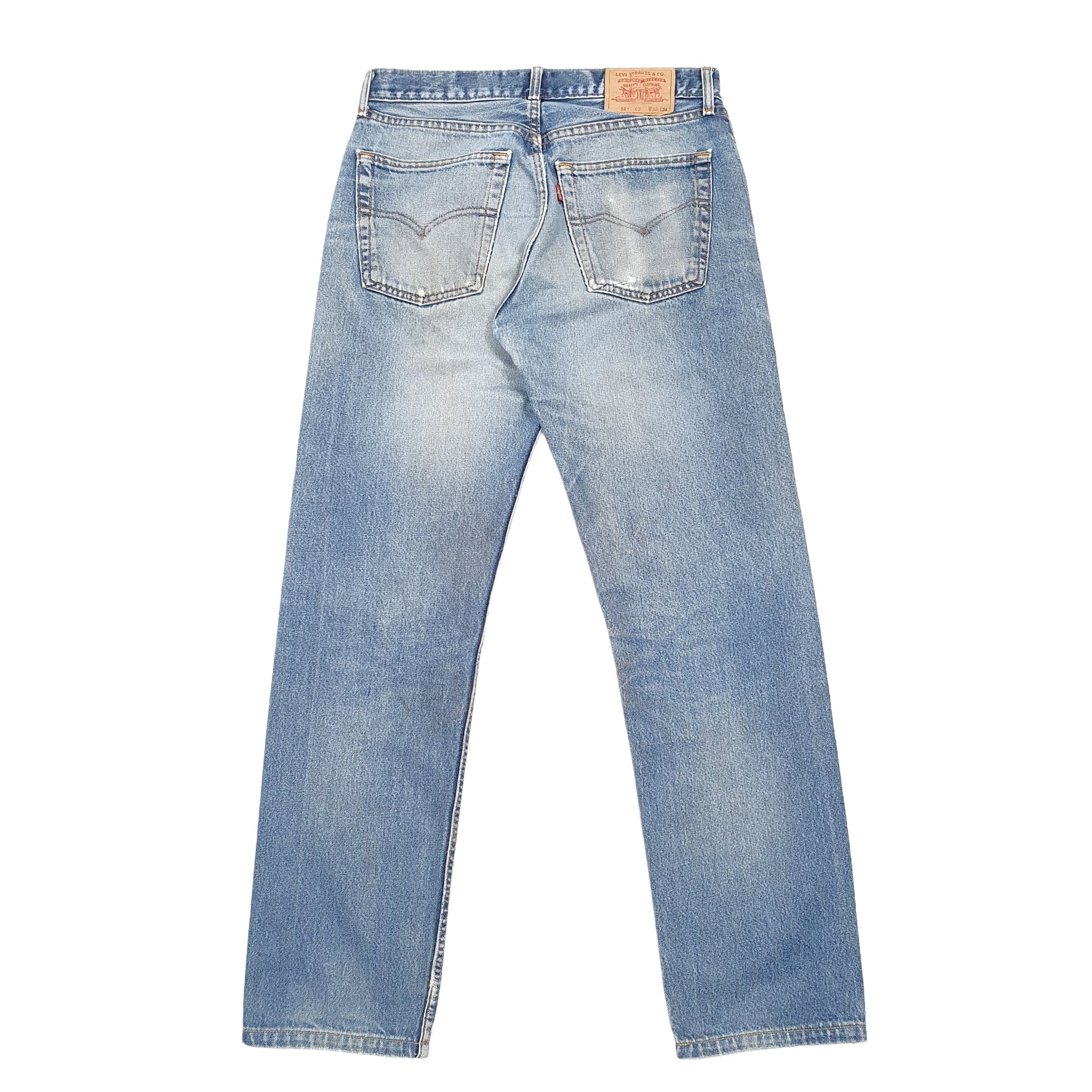 Levis 521 Straight Fit Jeans W33 L33 Blue