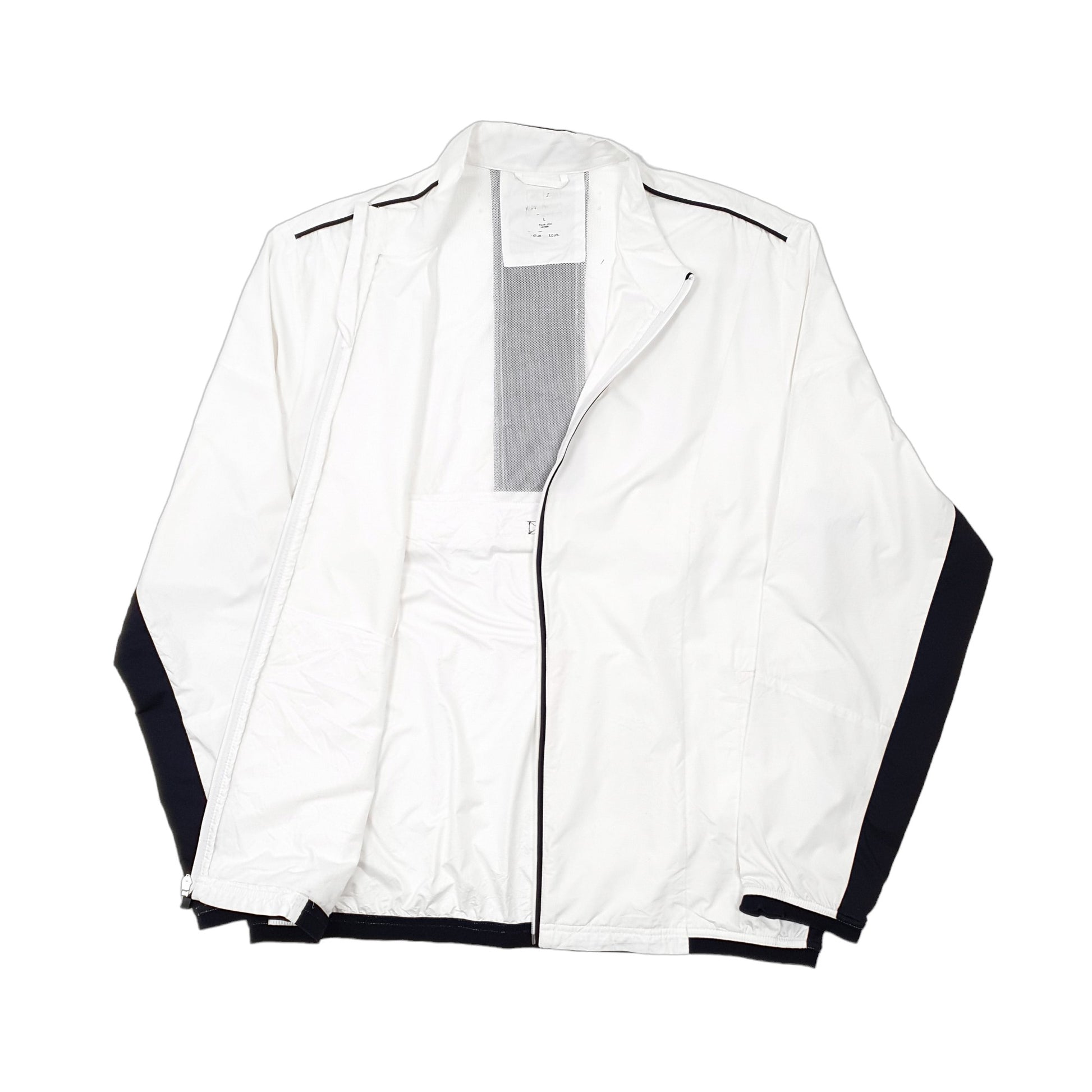 Mens White Adidas Active Running Windbreaker Coat