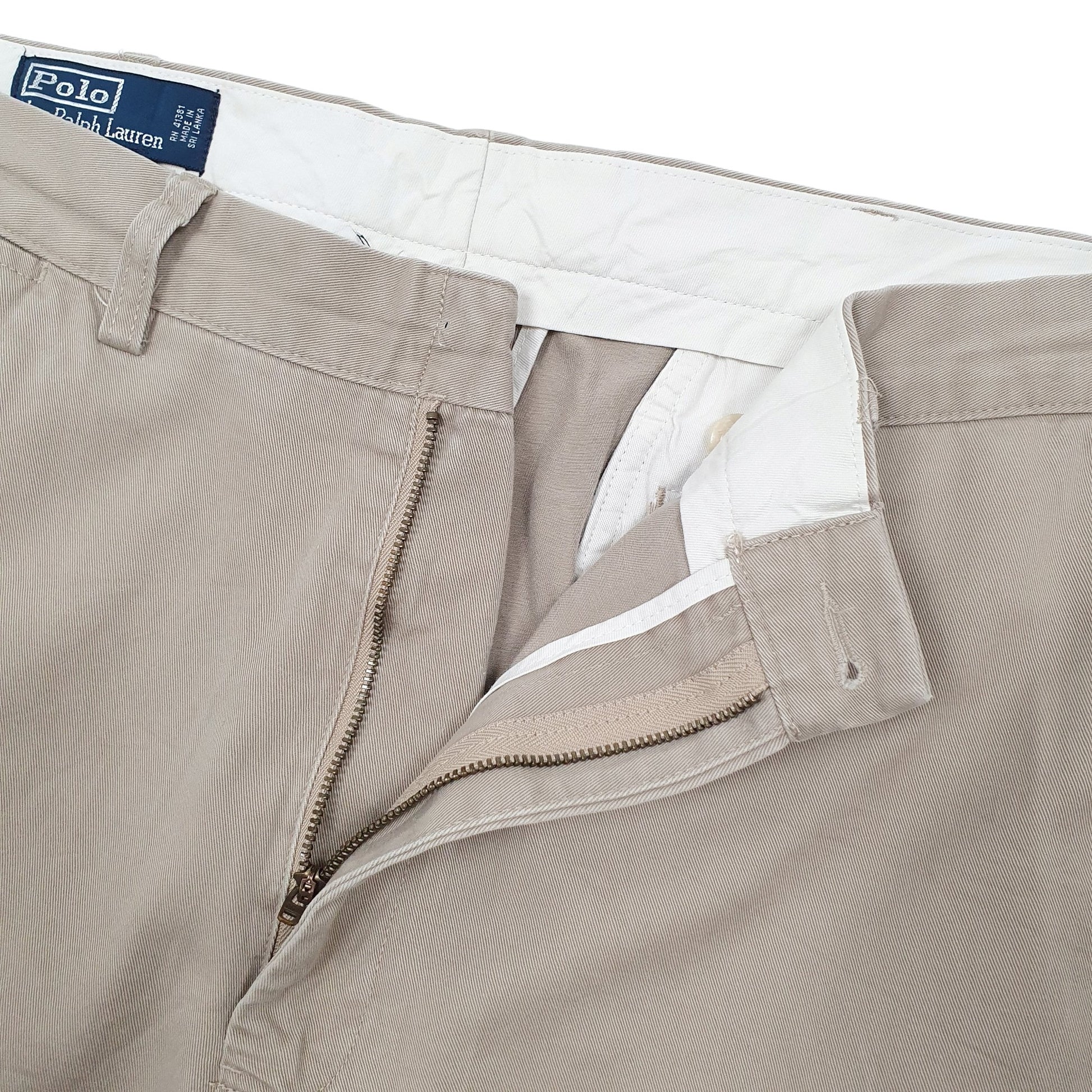 Mens Polo Ralph Lauren Beige Chino Trousers W36 L27 Beige