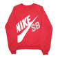Mens Red Nike Spellout Crewneck Jumper