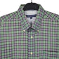 Tommy Hilfiger Crest Logo Short Sleeve Regular Fit Check Shirt Green