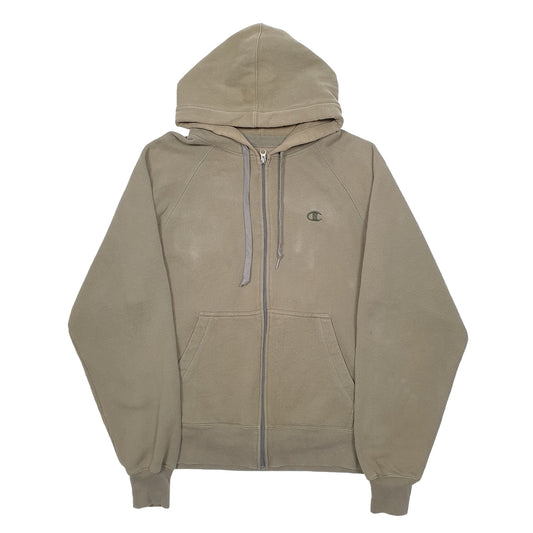 Mens Khaki Champion Full Zip Jumper