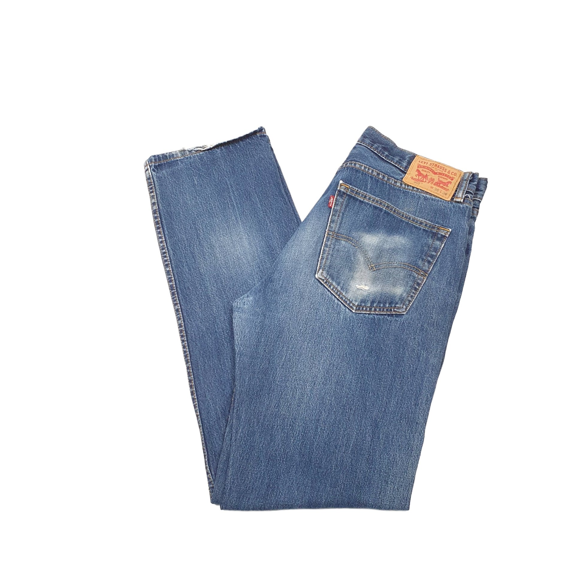 Levis 505 Regular Fit Jeans W36 L36 Blue