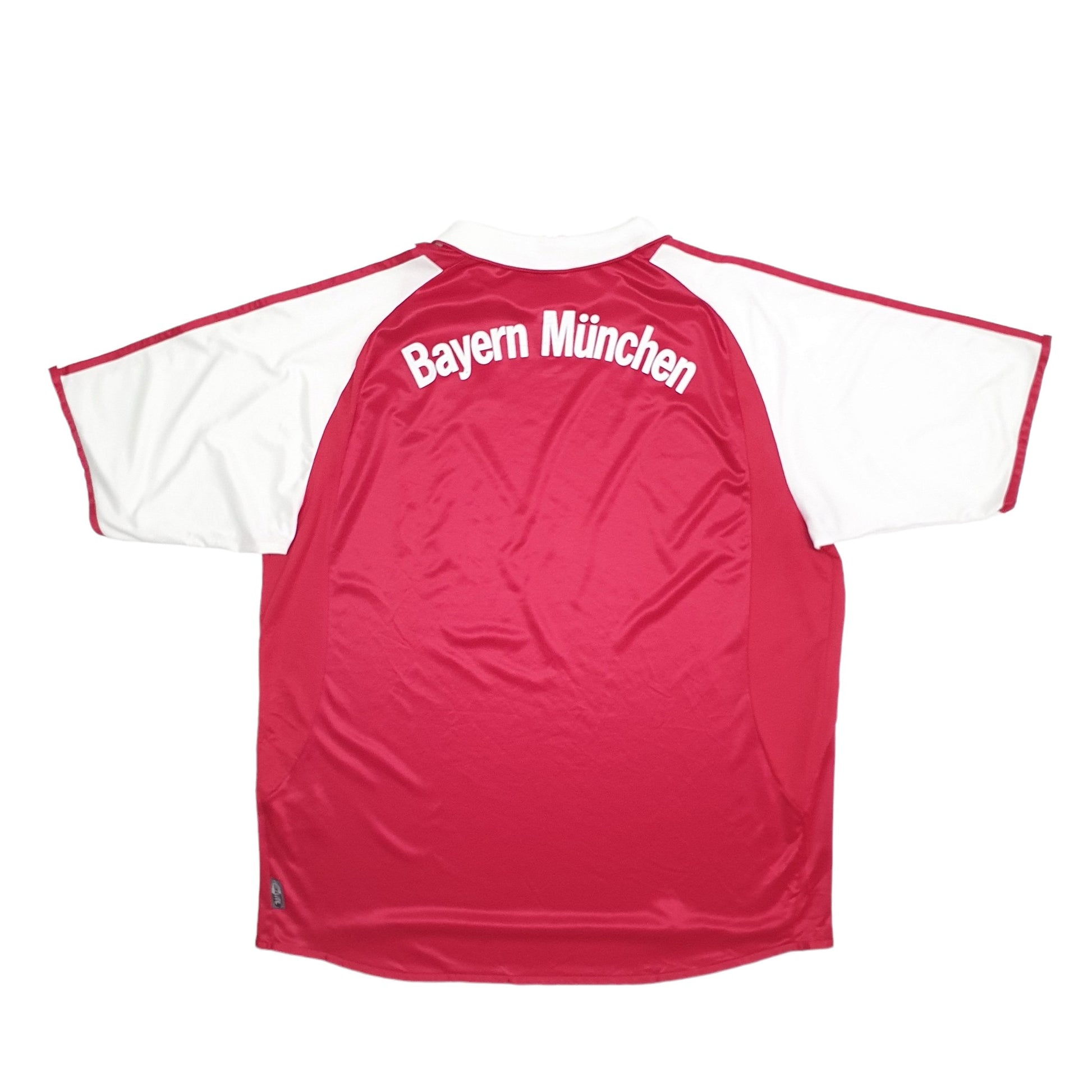 Adidas Vintage Football Bayern Munich 2003 2004 Short Sleeve Polyester T Shirt Red