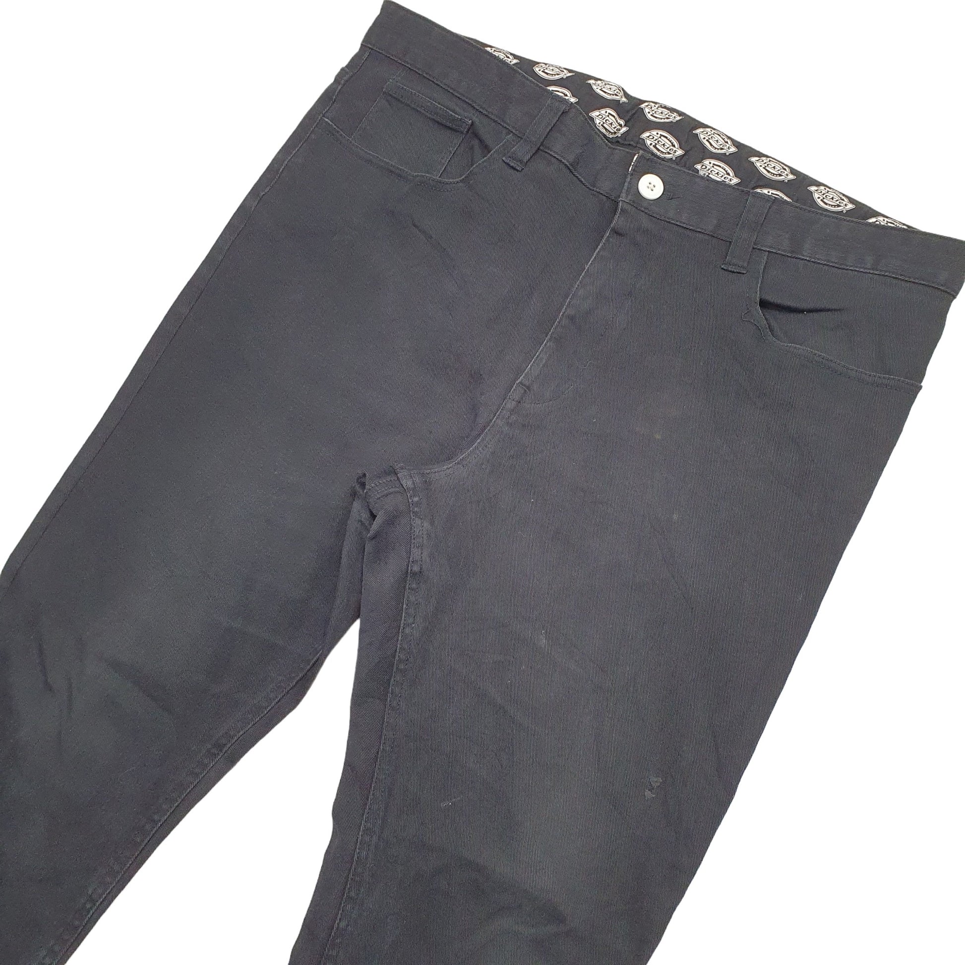 Mens Black Dickies Stretch Fit Carpenter Trousers