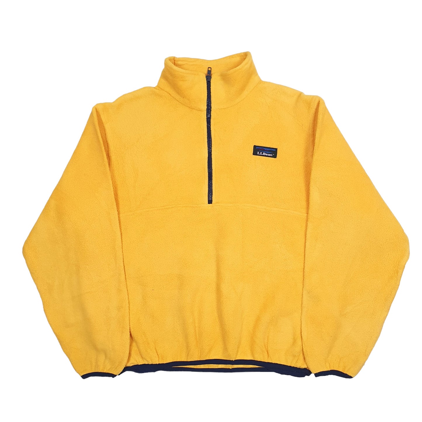 LL Bean Quarter Zip Fleece L Yellow