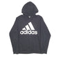 Womens Black Adidas Spellout Hoodie Jumper