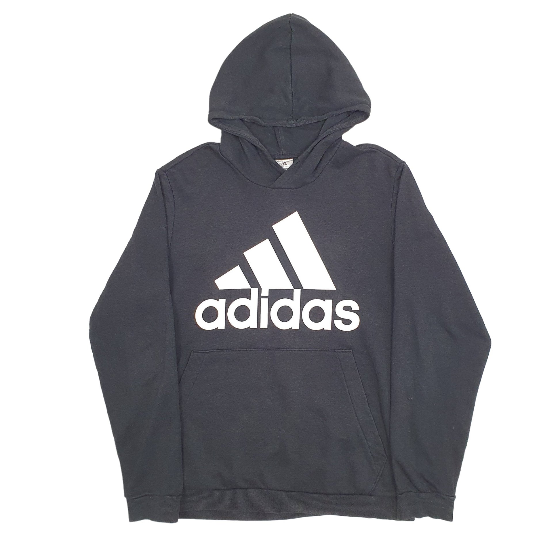 Womens Black Adidas Spellout Hoodie Jumper