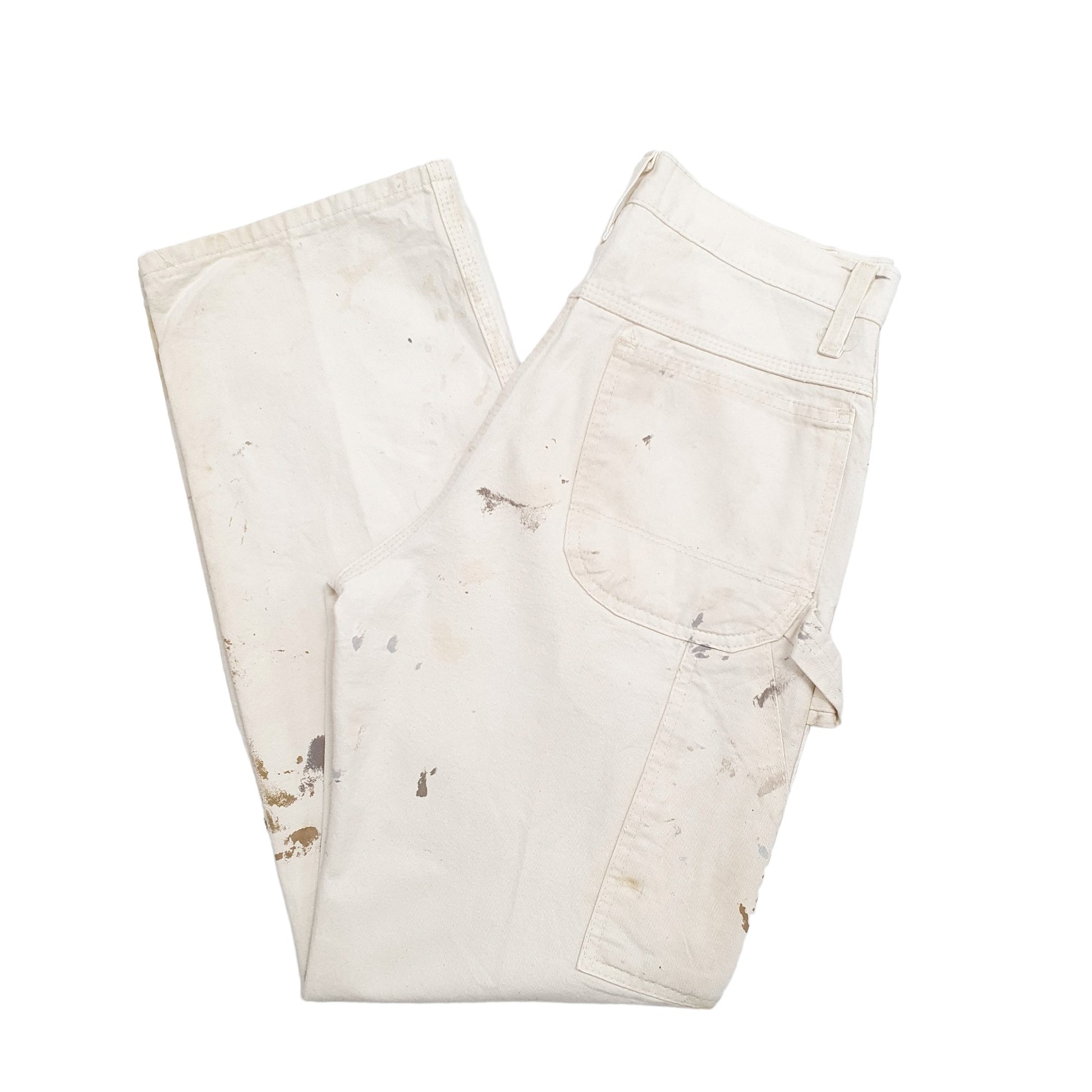 Mens White Dickies  Carpenter Trousers