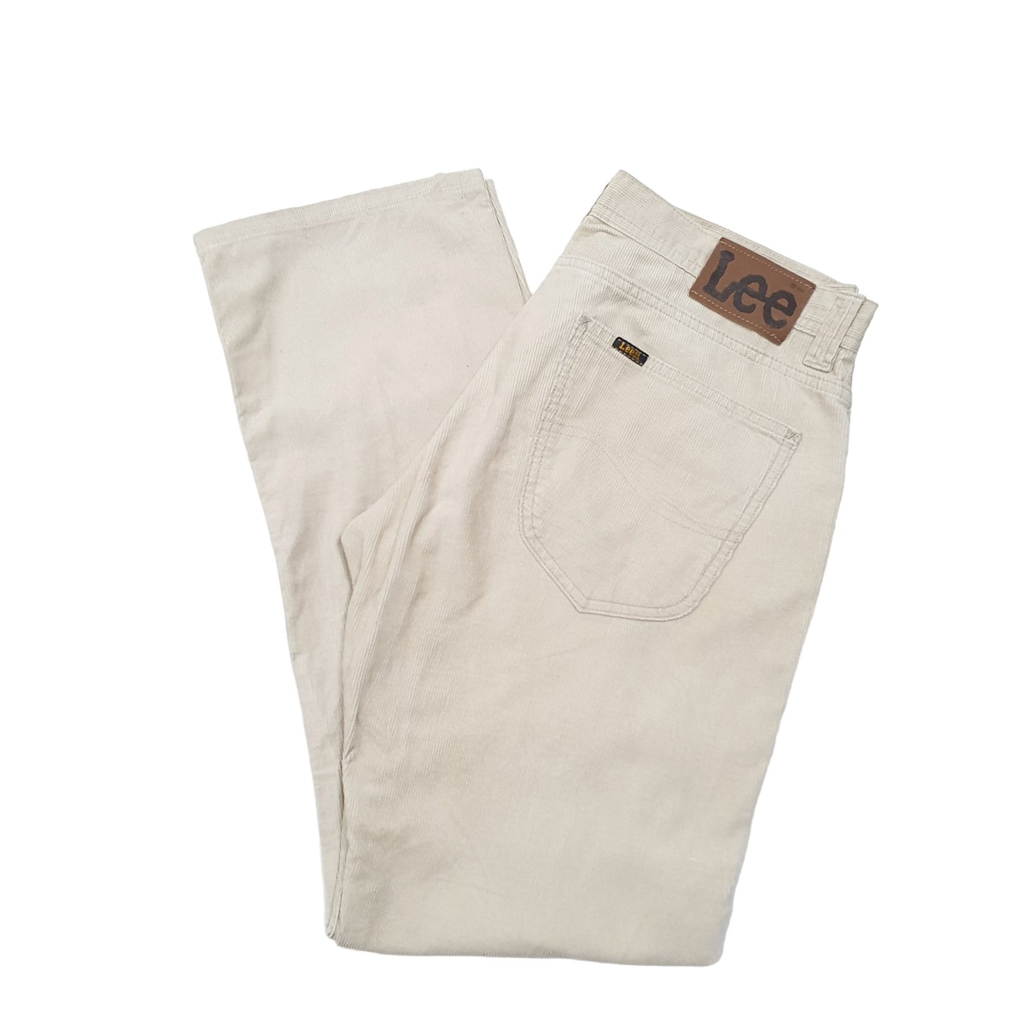 Mens Cream Lee Dillon Corduroy Trousers