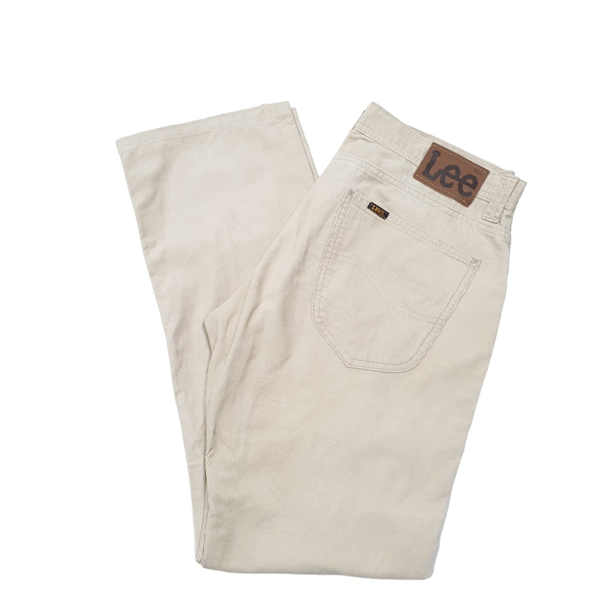 Mens Cream Lee Dillon Corduroy Trousers