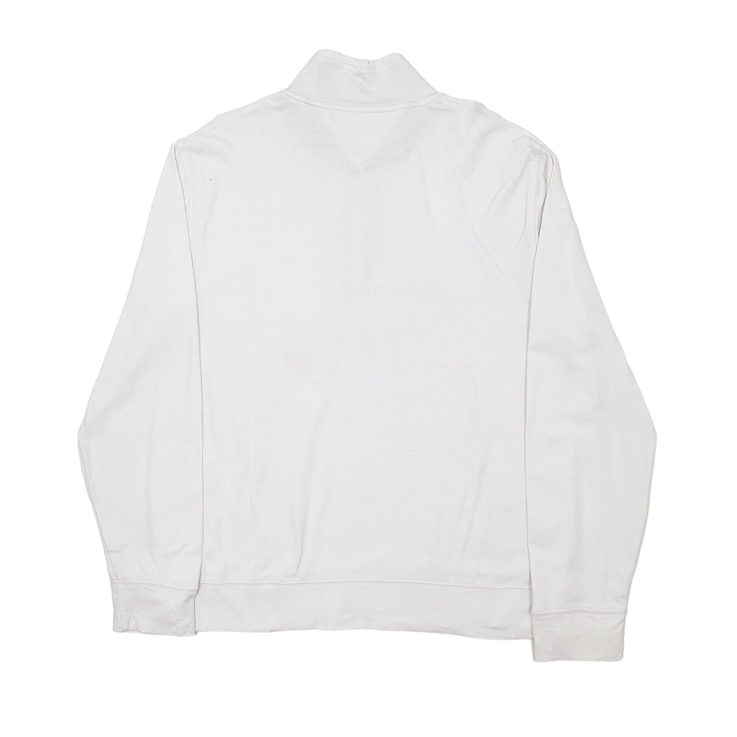Mens White Tommy Hilfiger  Quarter Zip Jumper