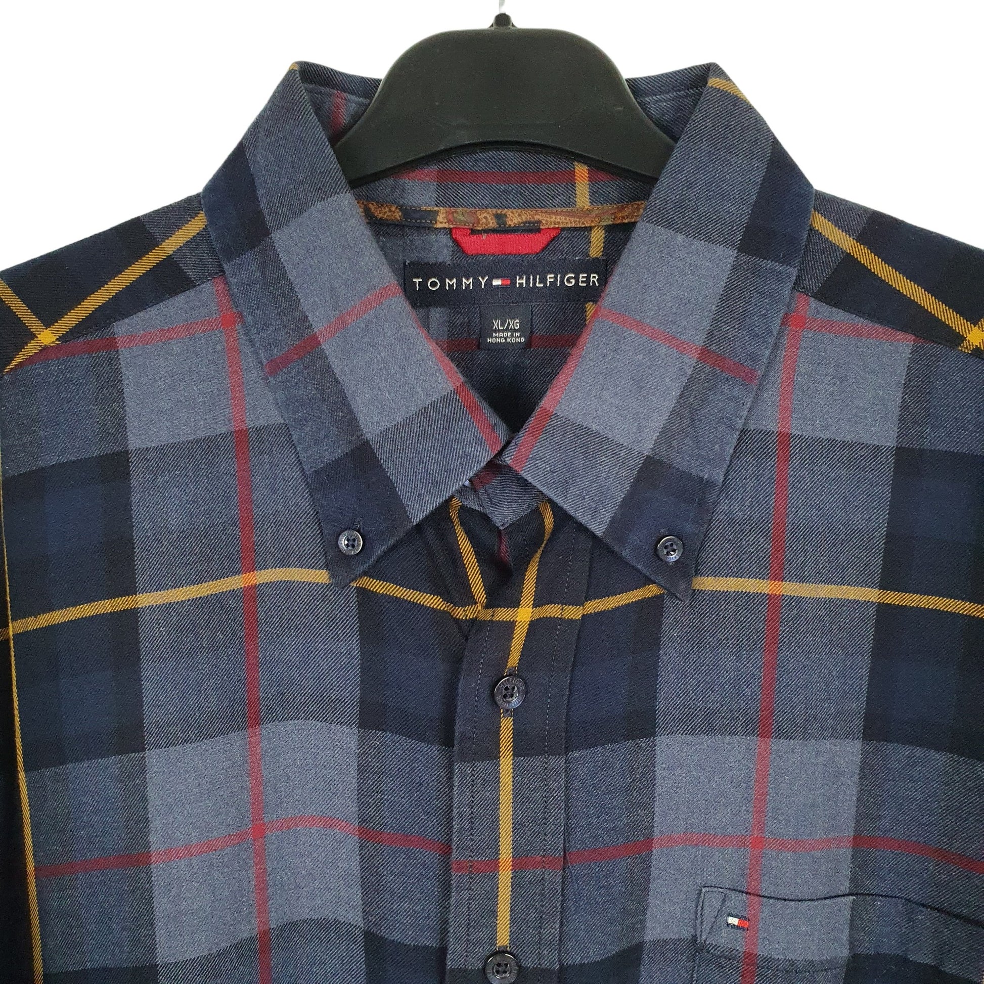 Tommy Hilfiger Long Sleeve Regular Fit Check Shirt Blue