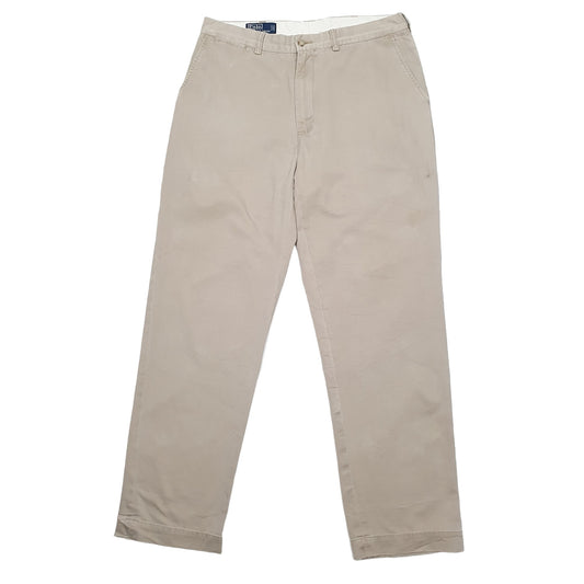 Mens Polo Ralph Lauren Beige Chino Trousers W34 L32 Beige