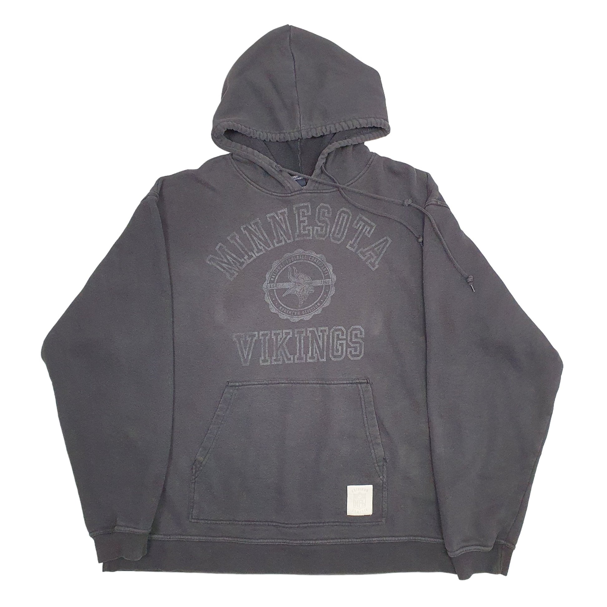 Mens Black Reebok Minnesota Vikings Football Hoodie Jumper