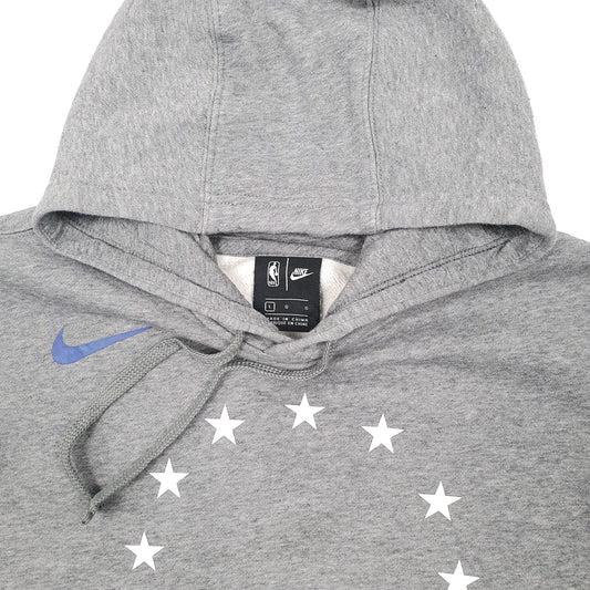 Mens Grey Nike NBA Basketball Hoodie Jumper