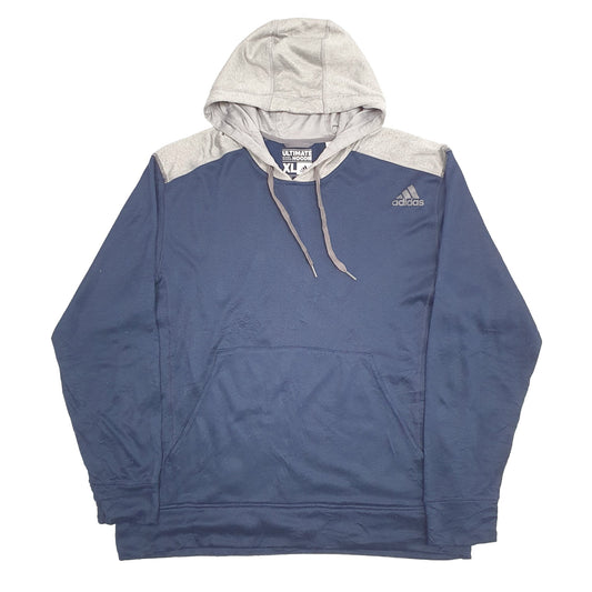 Mens Blue Adidas Imawarm Hoodie Jumper