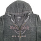 Mens Grey Hard Rock Cafe New Orleans Hooded Full Zip Jumper