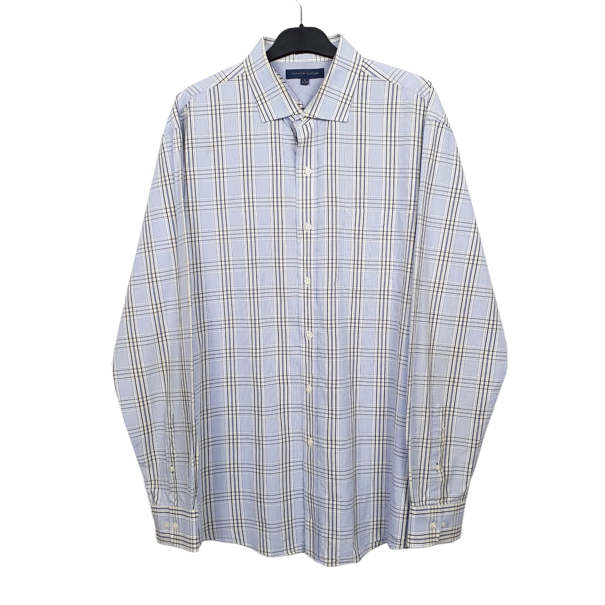 Tommy Hilfiger Long Sleeve Regular Fit Check Shirt Blue