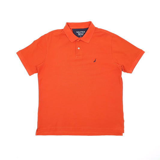 Nautica Performance Deck Shirt Short Sleeve Polo Shirt Orange