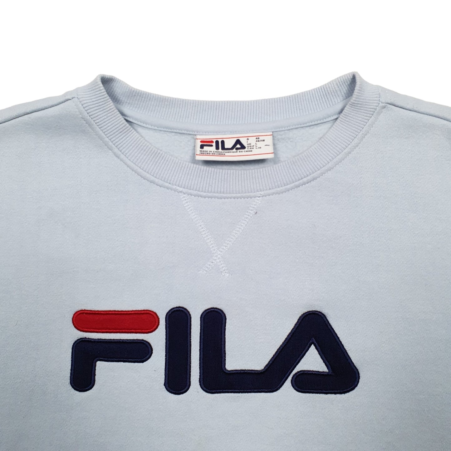 Mens Blue Fila  Crewneck Jumper
