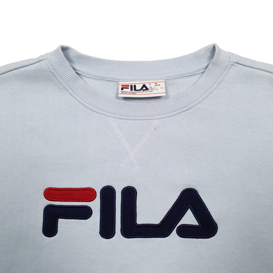Mens Blue Fila  Crewneck Jumper