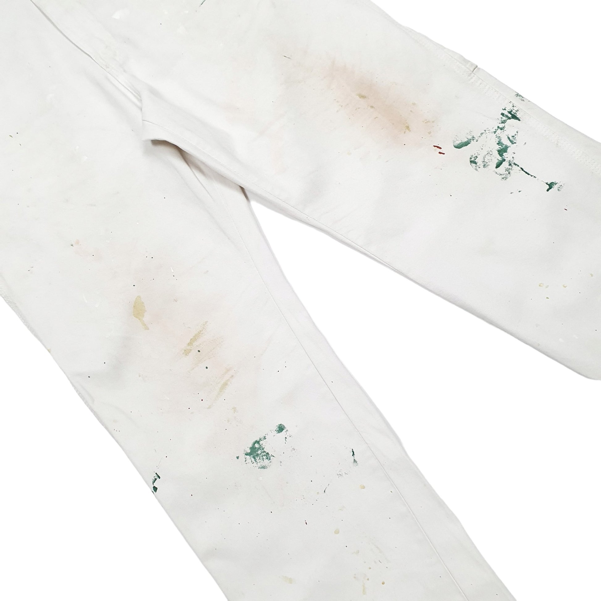 Mens White Dickies  Carpenter Trousers