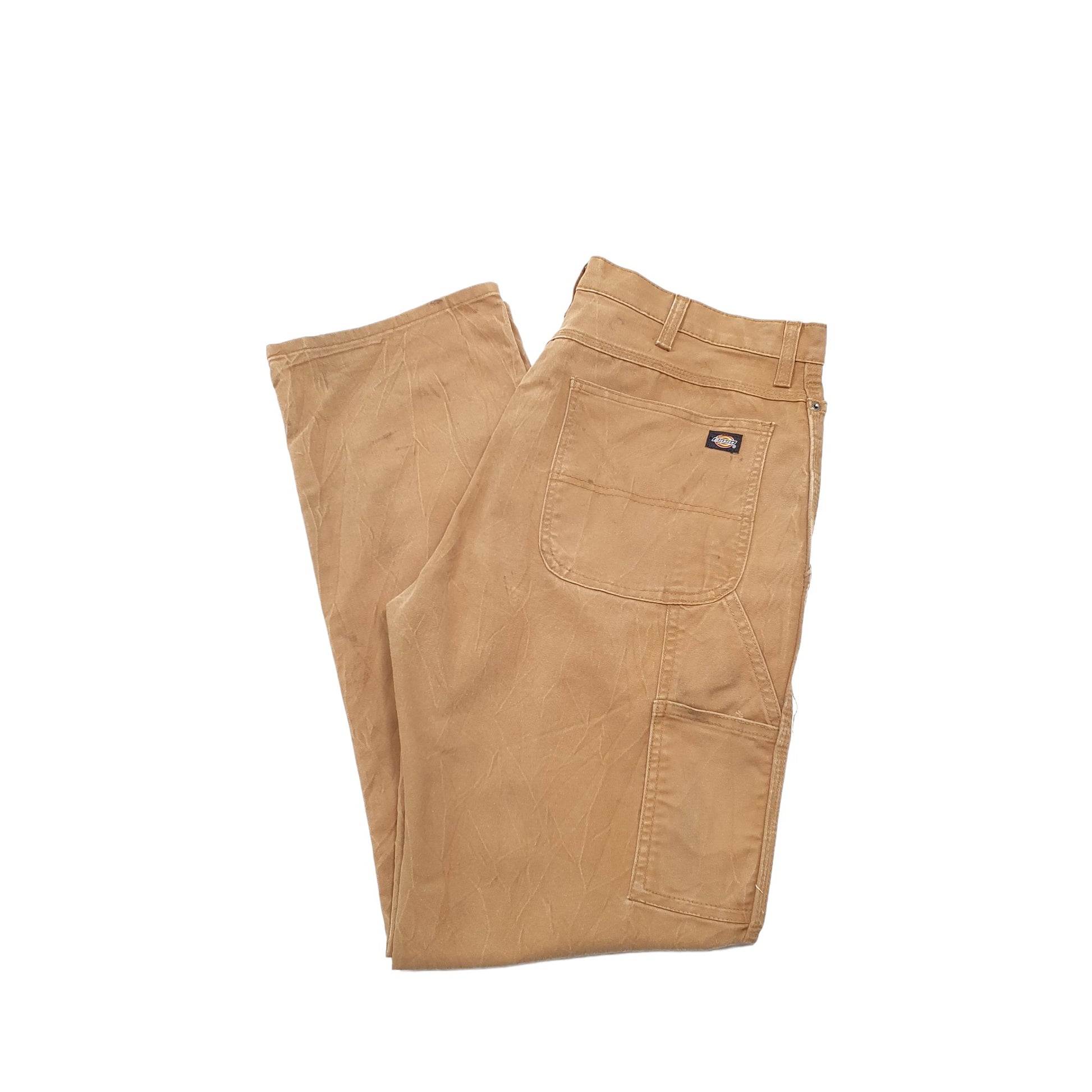 Mens Dickies Flex Brown Carpenter Trousers W38 L33 Brown