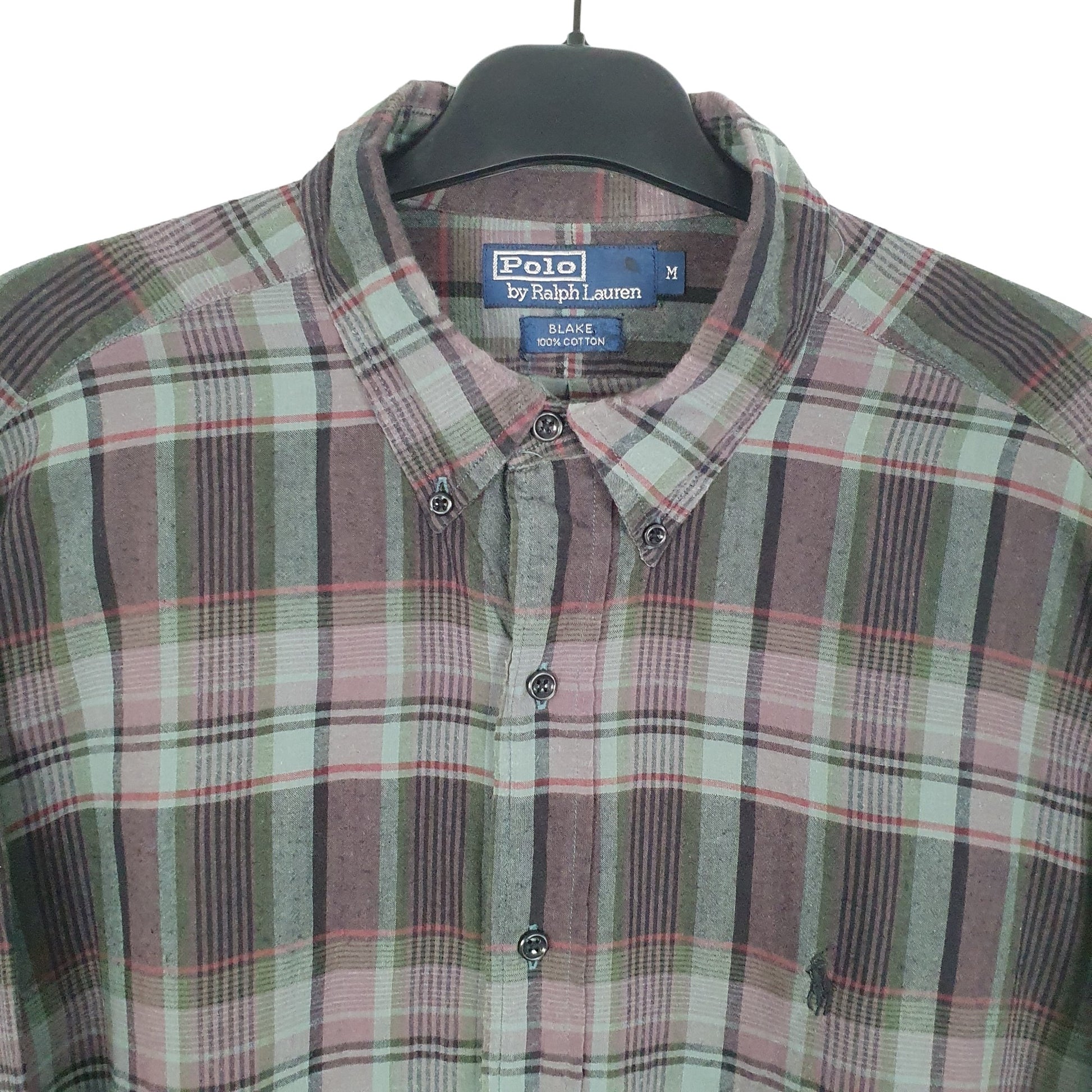 Ralph Lauren Long Sleeve Blake Fit Check Shirt Green