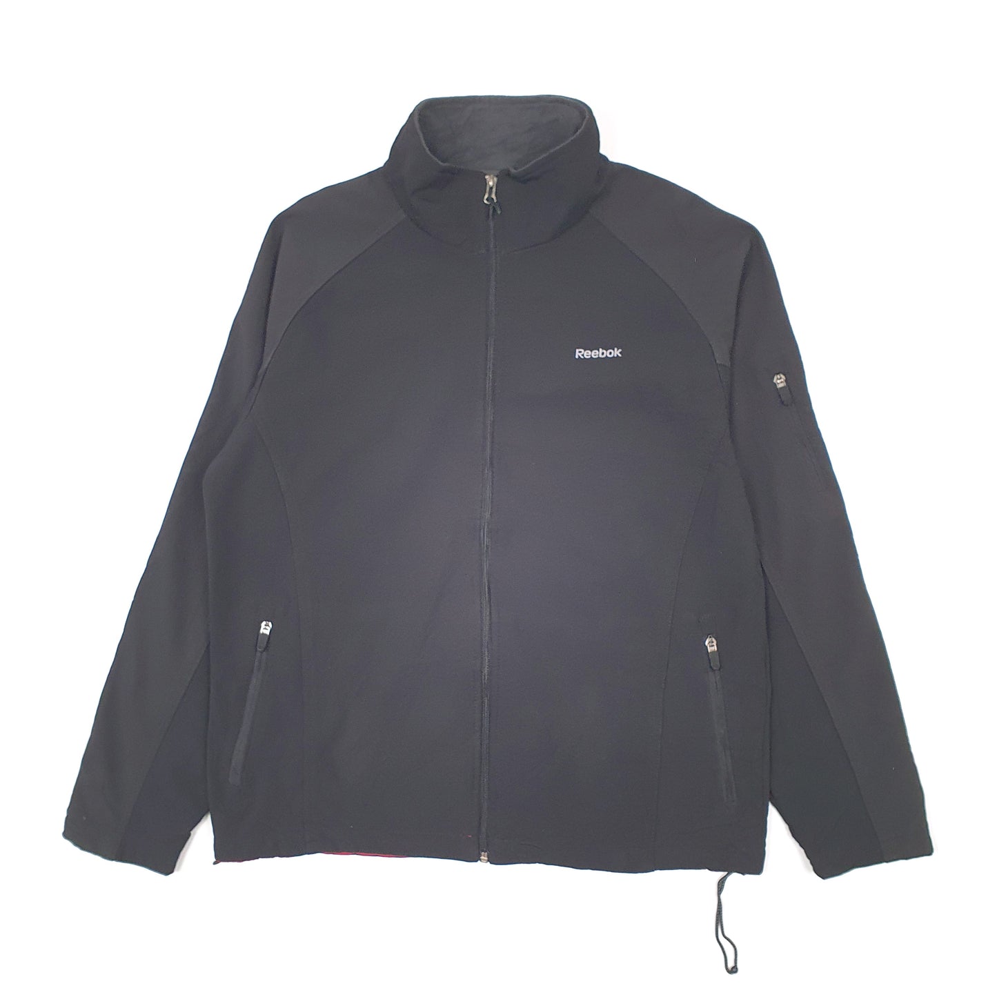 Mens Black Reebok Windbreaker Full Zip Coat