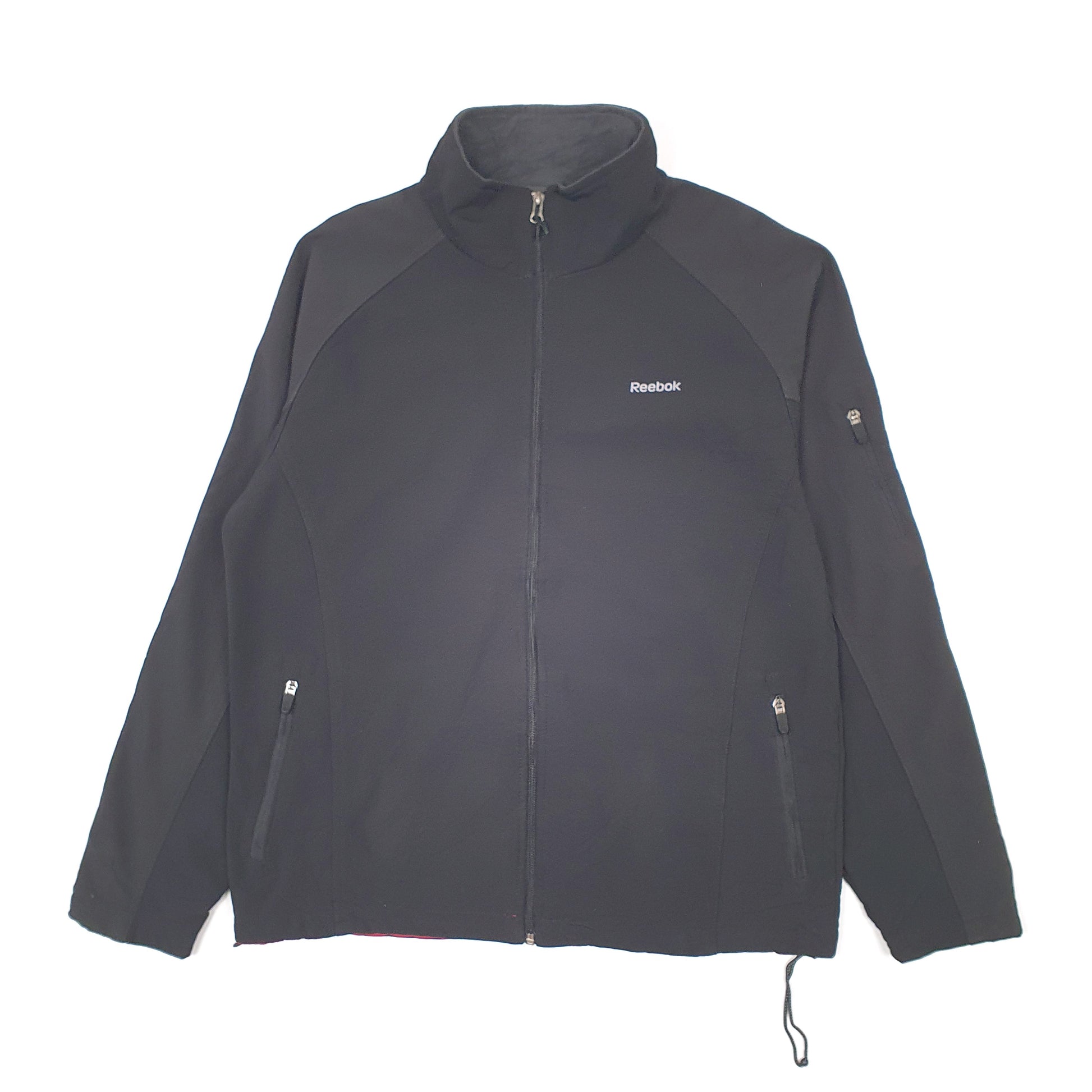 Mens Black Reebok Windbreaker Full Zip Coat